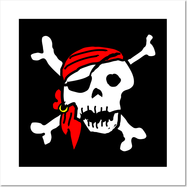 Pirate Skull Wall Art by thejitters